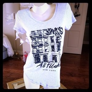 Abercrombie Fitch NEW YORK grey top S